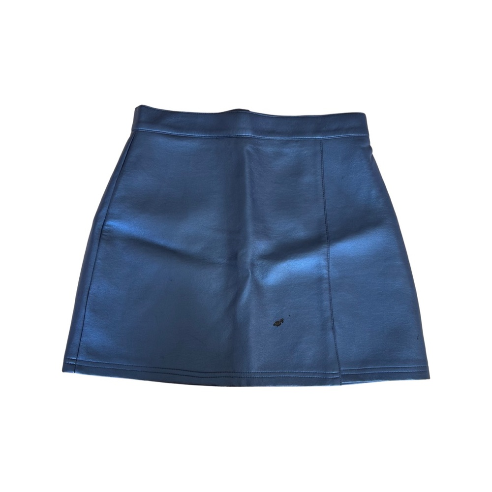 Vintage Electric Blue Metallic Mini Skirt